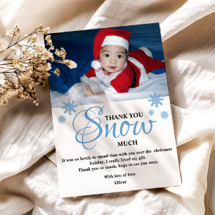Tarjeta De Agradecimiento Foto de niños lindos en Navidad