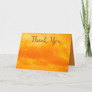 Tarjeta De Agradecimiento Foto de nubes naranja amarillas cálidas