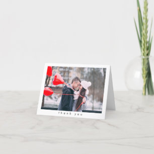Tarjeta De Agradecimiento Foto de pareja minimalista moderna simple