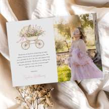 Foto de Pastel Floral de Cochecito de Bebé Niña pa