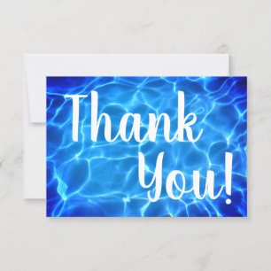 Tarjeta De Agradecimiento Foto de piscina azul acuático