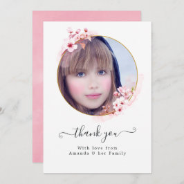 Tarjeta De Agradecimiento Foto de Primavera Rosa de Cerezo en flor