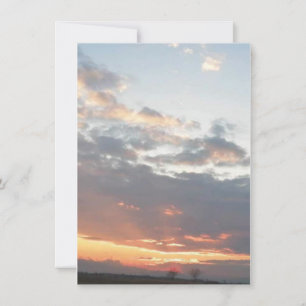 Tarjeta De Agradecimiento Foto de puesta de sol de jubilación nuevo comienzo