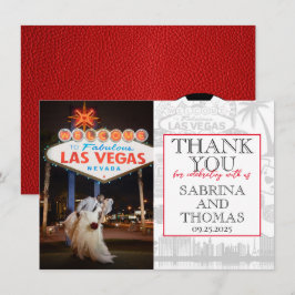 Tarjeta De Agradecimiento Foto de Red Las Vegas Boda Gracias