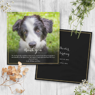 Tarjeta De Agradecimiento Foto de simpatía por pérdida de mascota cuadrada