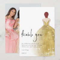 Foto de traje de oro Auburn Quinceañera