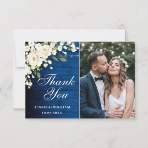 Tarjeta De Agradecimiento Foto de una linterna floral de Roses blancos de Ma