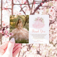 Foto De Vestido Blanda De Boho Rosa Quinceañera