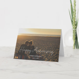 Tarjeta De Agradecimiento Foto del Aniversario del personalizado Texto perso