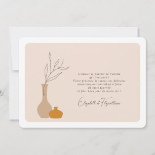 Tarjeta De Agradecimiento Foto del Boda Boho Minimalista Vases