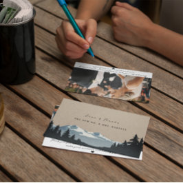 Tarjeta De Agradecimiento Foto del Boda forestal de la selva de montaña rusa