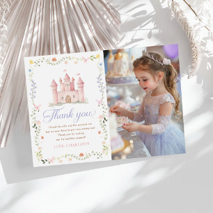 Tarjeta De Agradecimiento Foto del Castillo de la Princesa de Flores Silvest