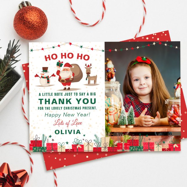 Tarjeta De Agradecimiento Foto del feriado de Navidades de Santa Claus (Subido por el creador)