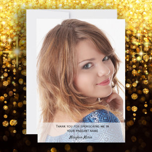 Tarjeta De Agradecimiento Foto Del Patrocinador Del Concurso Gracias