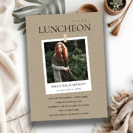 TARJETA DE AGRADECIMIENTO FOTO DEL PERSONALIZADO MÍNIMO DE KRAFT BRIDAL LUNC