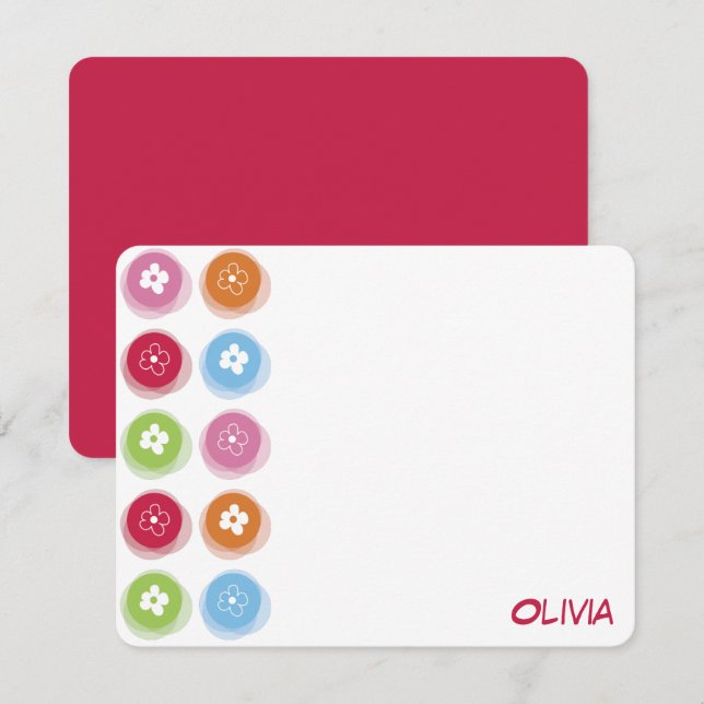 Tarjeta De Agradecimiento Foto divertida de cumpleaños de niña con margarita (Anverso / Reverso)