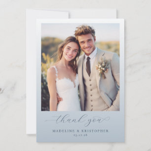 Tarjeta De Agradecimiento Foto elegante crema romántica