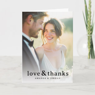 Tarjeta De Agradecimiento Foto elegante y cálida romántica