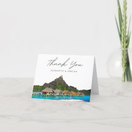 Tarjeta De Agradecimiento Foto en Blanco de Bora Bora