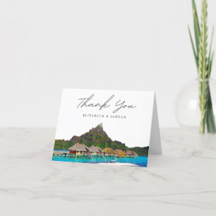 Tarjeta De Agradecimiento Foto en Blanco de Bora Bora
