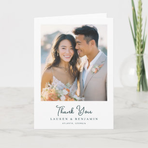 Tarjeta De Agradecimiento Foto floral beige conmovedora
