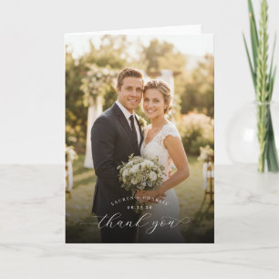 Tarjeta De Agradecimiento Foto floral de la Marina Romántica