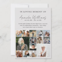 Foto Funeral Memorial - Collage de 15 Fotos