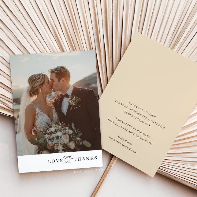 Tarjeta De Agradecimiento FOTO GRACIAS A USTED foto moderna y elegante amper (Subido por el creador)