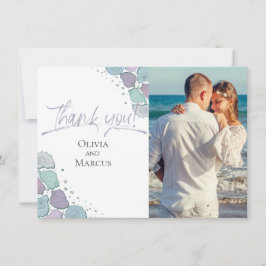 Tarjeta De Agradecimiento Foto Gracias | Marejadas Dusty Blue Lilac