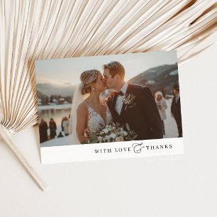 Tarjeta De Agradecimiento FOTO GRACIAS moderno minimalista elegante etsigno