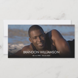 Tarjeta De Agradecimiento Foto keepsake Funeral Gracias