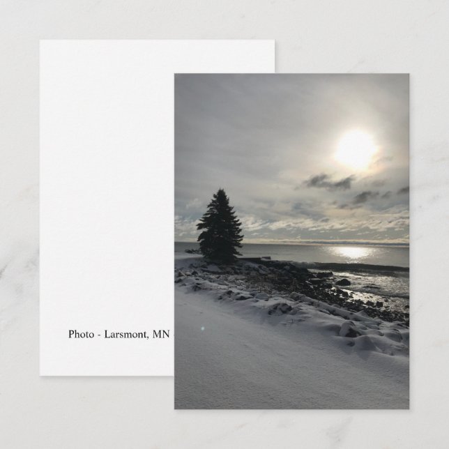 Tarjeta De Agradecimiento Foto Larsmont Minnesota Lake Superior (Anverso / Reverso)