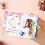 Tarjeta De Agradecimiento Foto Magnífica fiesta de cumpleaños Rainbow de Uni<br><div class="desc">Expresar su gratitud con encantados gracias usando nuestra tarjeta de agradecimiento por la fiesta de cumpleaños Rainbow de Unicorn. No se trata sólo de una tarjeta, sino también de una puerta de entrada para dar las gracias a los clientes con un toque de fantasía y encanto. Ya sea que expreses...</div>