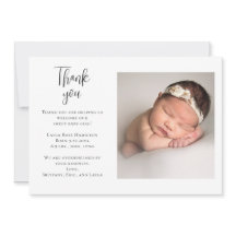 Foto manuscrita Baby Shower Gracias