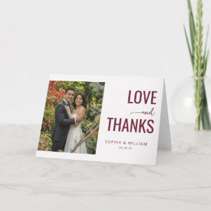 Tarjeta De Agradecimiento Foto Marrón Elegante Alegre