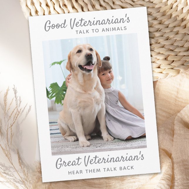 Tarjeta De Agradecimiento Foto Mascota personalizada Gran veterinario (Subido por el creador)