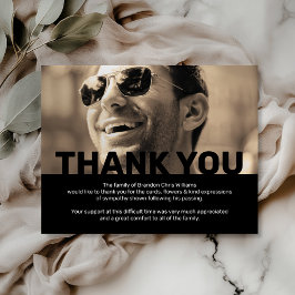 Tarjeta De Agradecimiento Foto Memoria Funeral Gracias