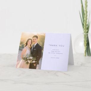 Tarjeta De Agradecimiento Foto minimalista de azul pálido cálido