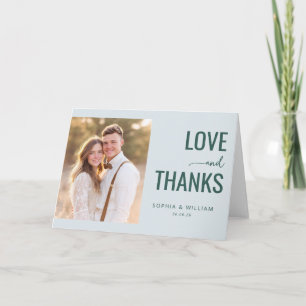 Tarjeta De Agradecimiento Foto Minimalista de Teal Cálido