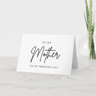 Tarjeta De Agradecimiento Foto minimalista para mi madre el día de mi boda