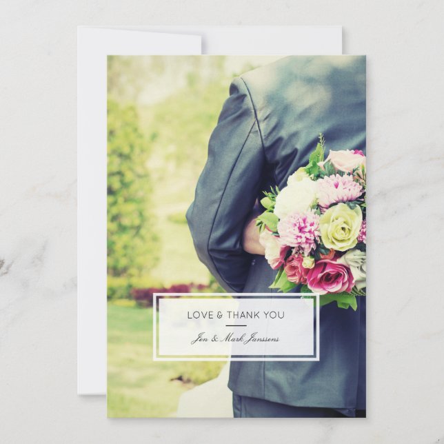 Tarjeta De Agradecimiento Foto moderna (Anverso)