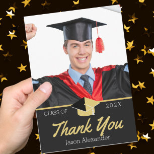 Tarjeta De Agradecimiento Foto moderna clase de graduación de 2022