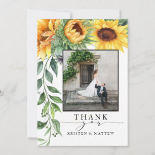 Tarjeta De Agradecimiento Foto moderna de girasol acuático