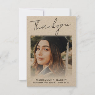 Tarjeta De Agradecimiento Foto moderna de graduado