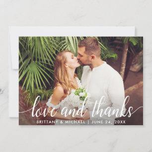 Tarjeta De Agradecimiento Foto moderna del amor y de las gracias de la