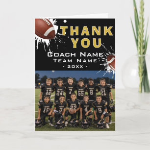 Tarjeta De Agradecimiento Foto moderna del equipo de fútbol americano entren