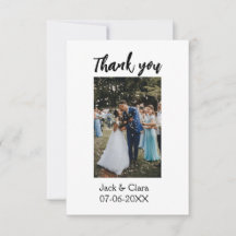 Foto moderna elegante simple gracias de boda