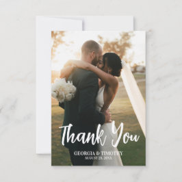 Tarjeta De Agradecimiento Foto moderna y elegante