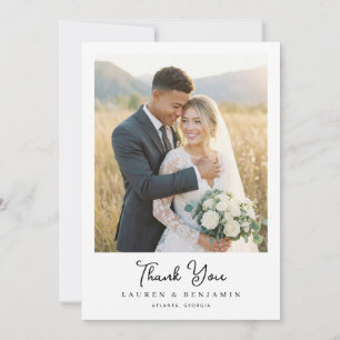Tarjeta De Agradecimiento Foto Natural Romántica
