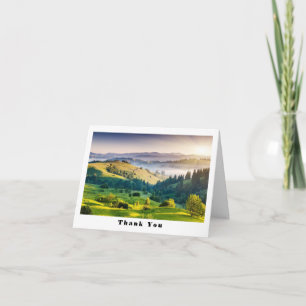 Tarjeta De Agradecimiento Foto panorámica de colinas onduladas de la natural